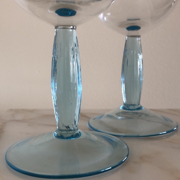 Two Blue Vintage Goblets - Picture 3 of 4